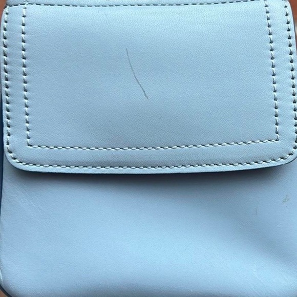 Light blue Ann Taylor leather barrel bag - Picture 6 of 7